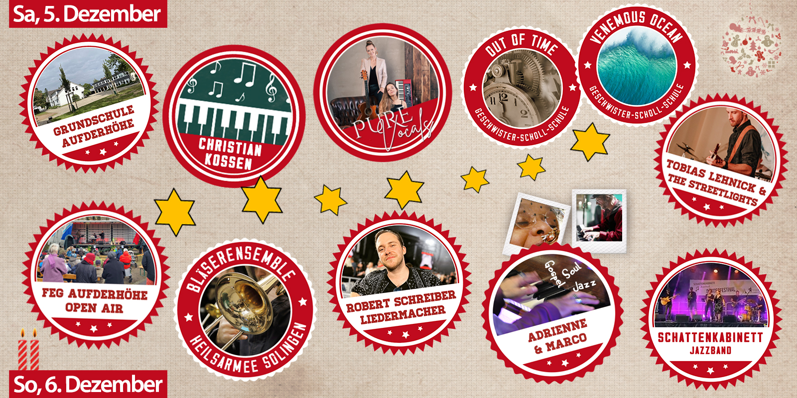 Aufderhöher Weihnachtsmarkt - Bühnenprogramm