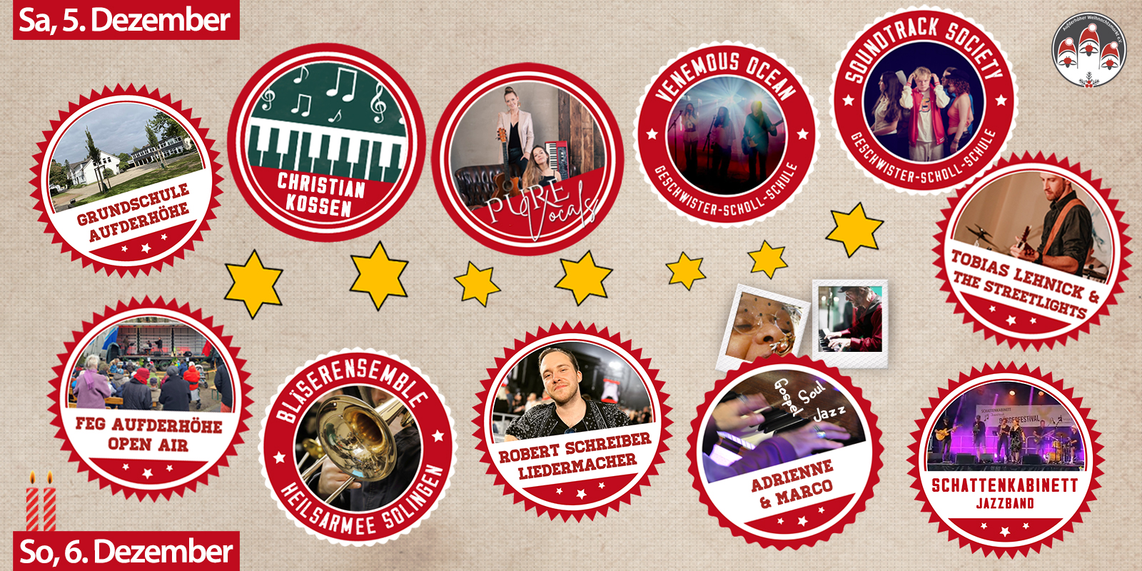 29. Aufderhöher Weihnachtsmarkt | Bühnenprogramm 2026